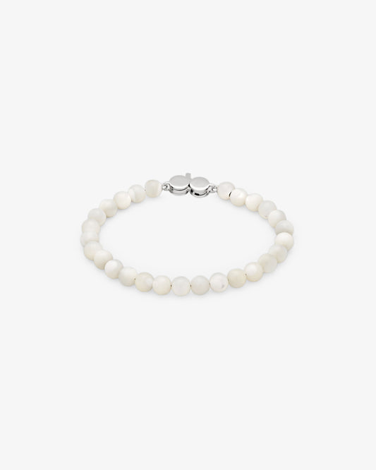 Tom Wood Cove Bracelet Slim White Mother of Pearl