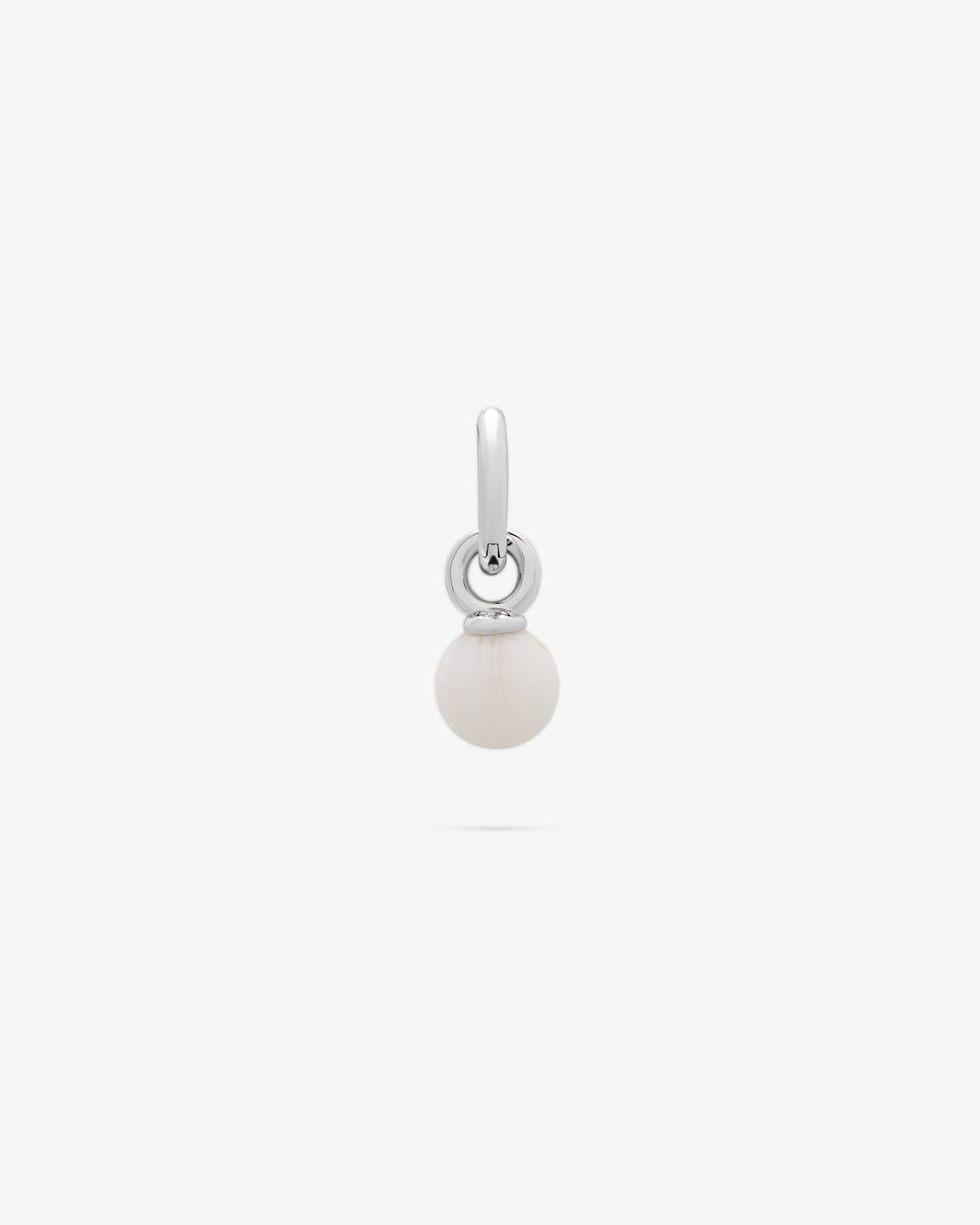 Tom Wood Cove Hoop White Mother of Pearl Single Earring
