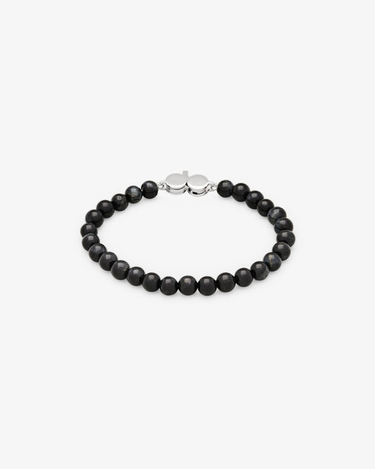 Tom Wood Cove Bracelet Slim Blue Hawk Eye