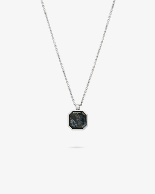 Tom Wood Dan Pendant Black Larvikite