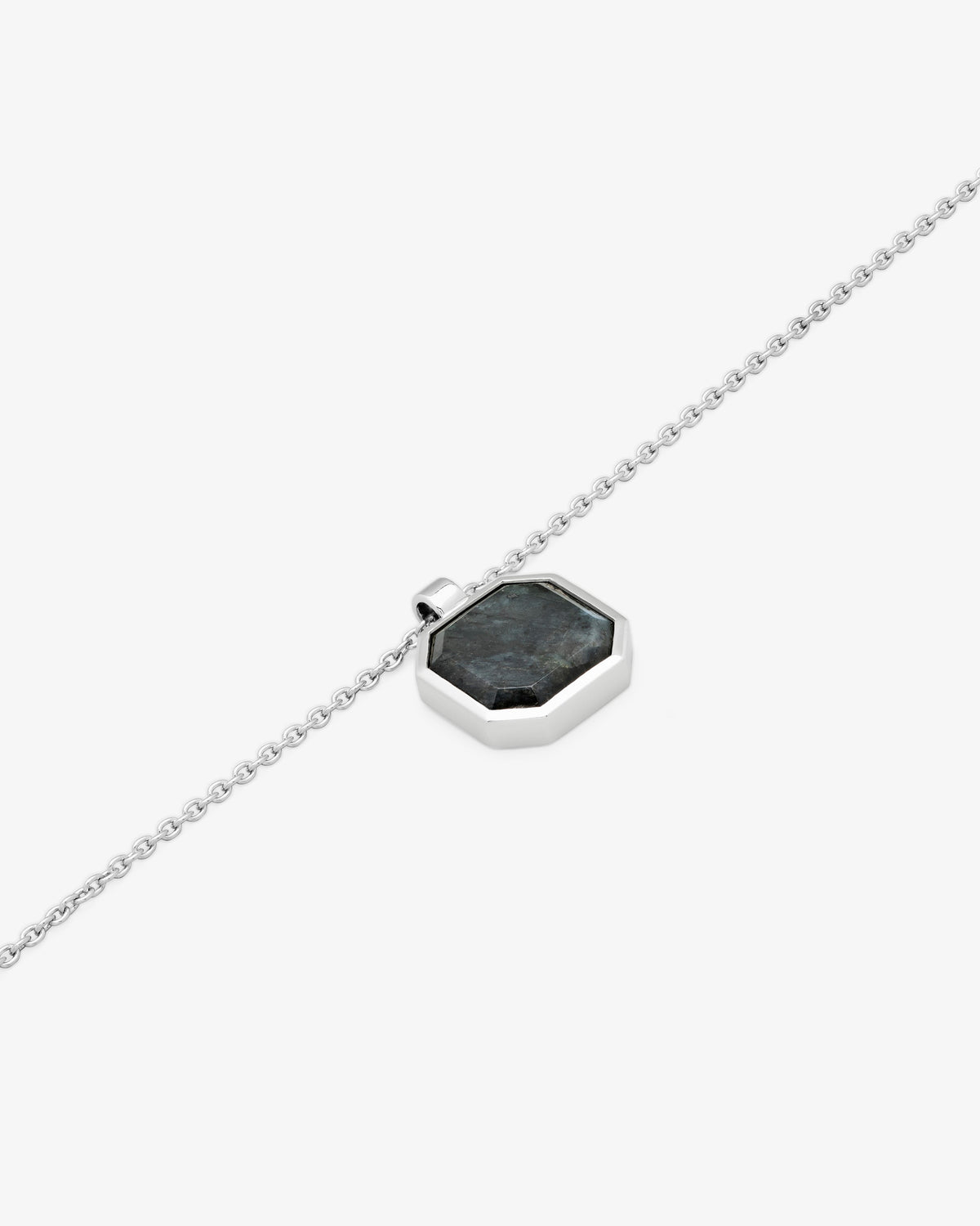 Tom Wood Dan Pendant Black Larvikite, alternate view