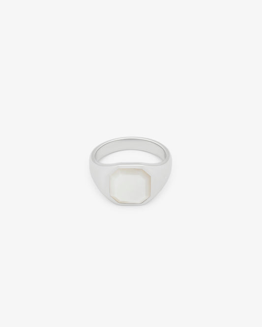 Tom Wood Dan Ring White Mother of Pearl