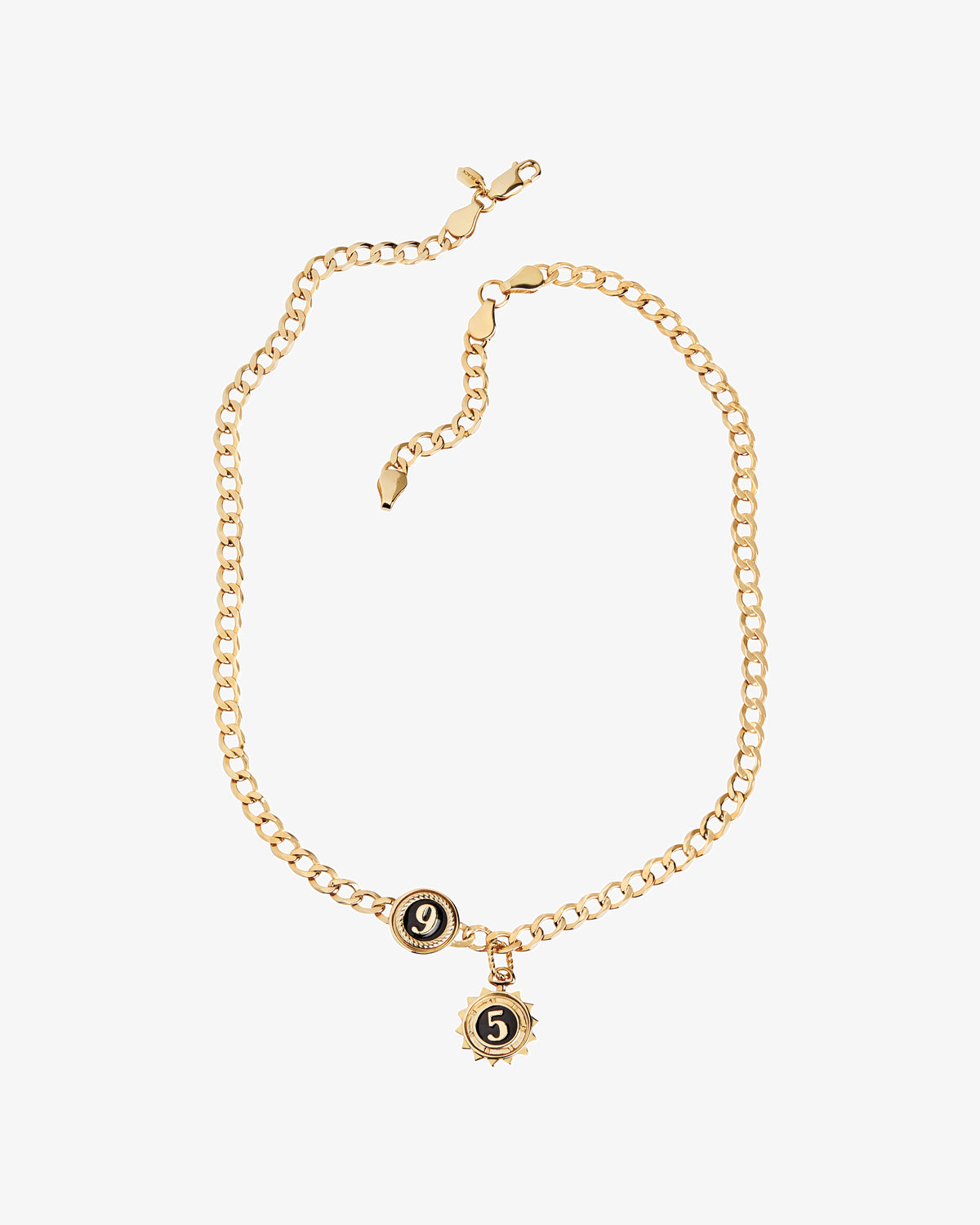 Maria Black Adriana Necklace in gold-plated sterling silver, front view
