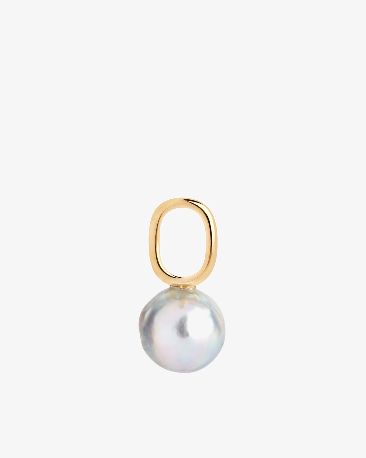 Maria Black Blue Mountain Mother of Pearl Charm in gold-plated brass