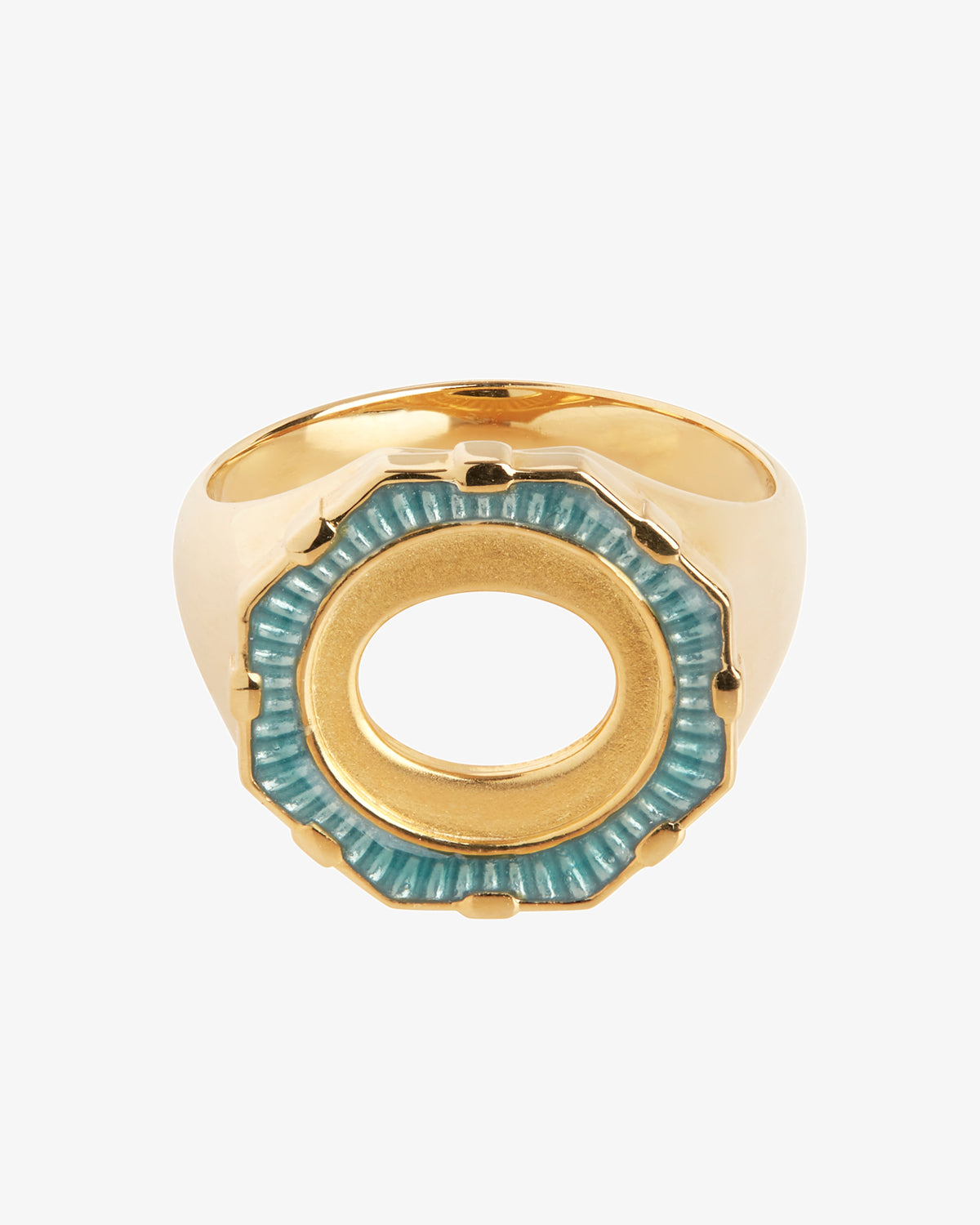Maria Black Moss Ocean Ring in gold-plated sterling silver