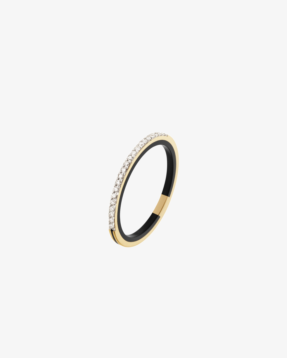 Maria Black Fine 14K Gold Lost Highway Lab Grown Diamond Ring Black