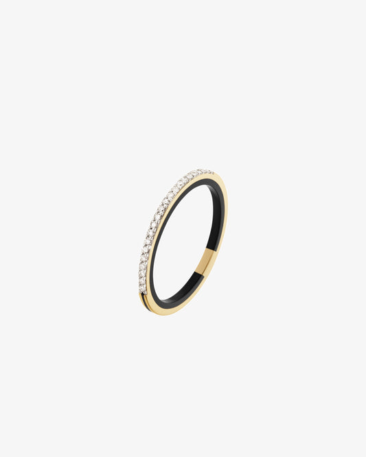 Maria Black Fine 14K Gold Lost Highway Lab Grown Diamond Ring Black
