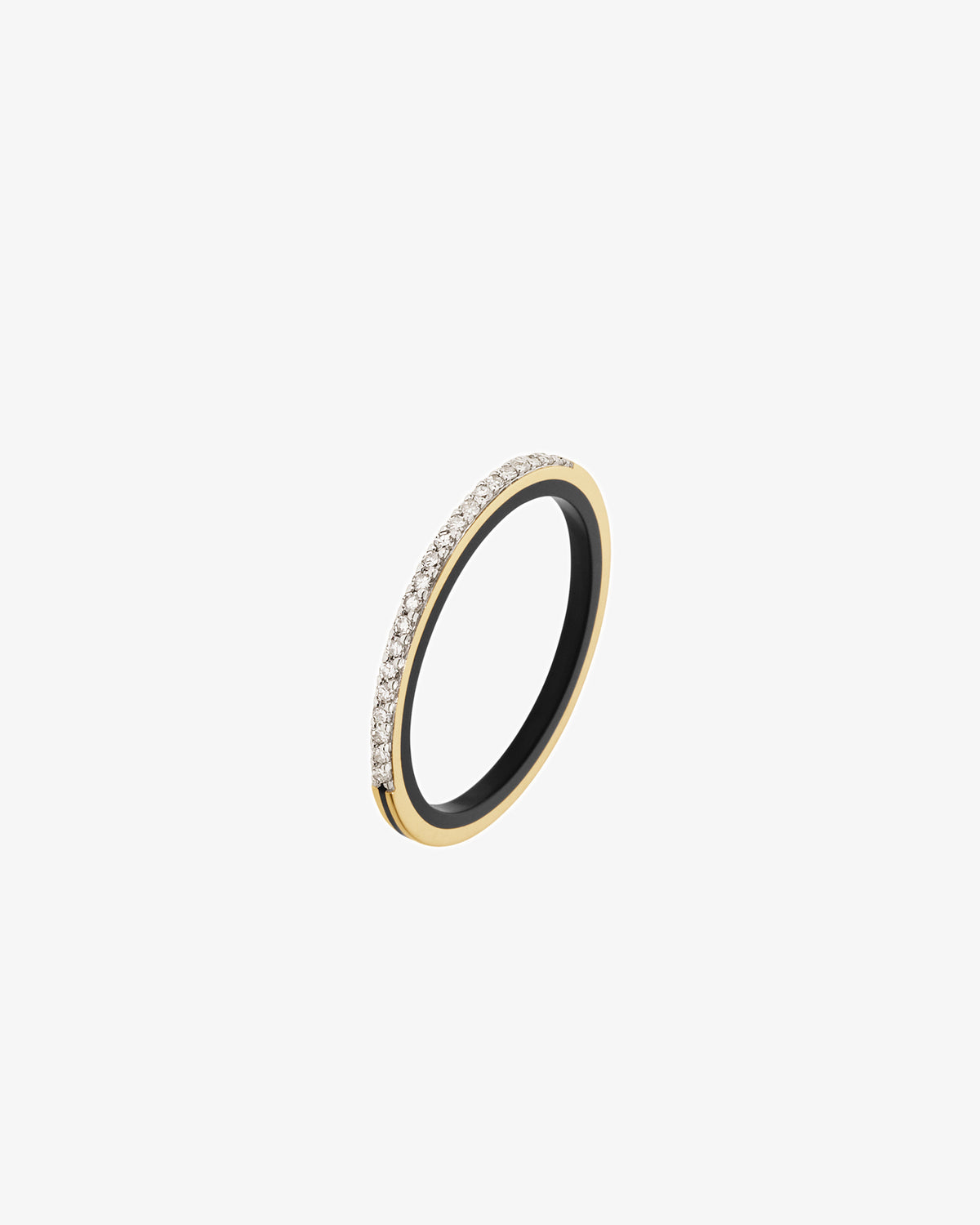 Maria Black Fine 14K Gold Lost Highway Lab Grown Diamond Ring Black, alternate view