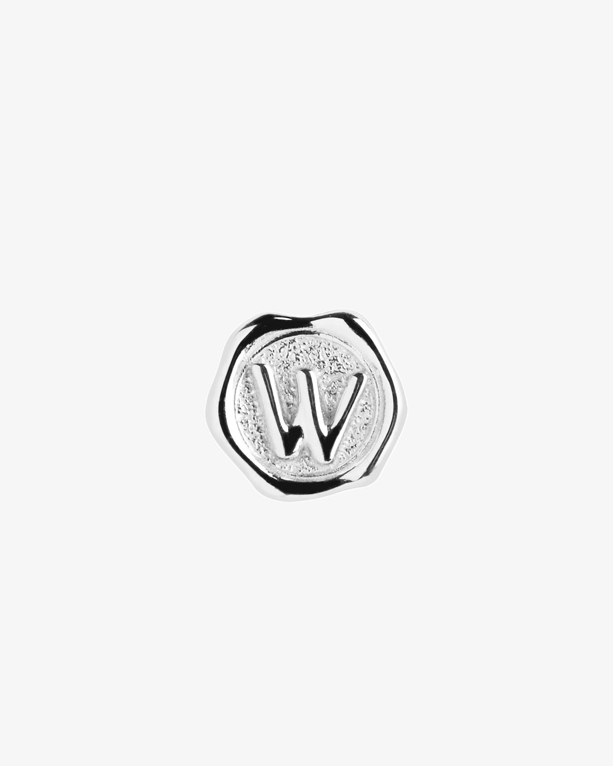 Maria Black Signet Coin Charm in 925 sterling silver, front view, view 4