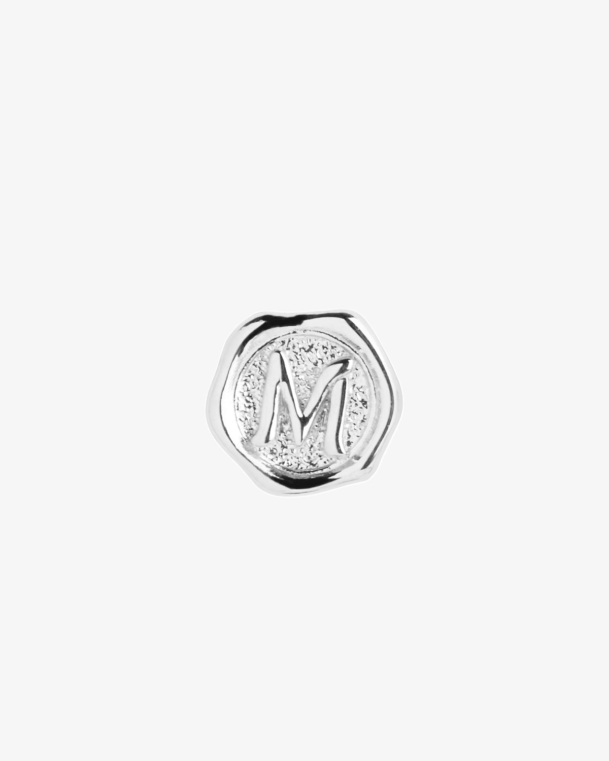 Maria Black Signet Coin Charm in 925 sterling silver, front view, view 14