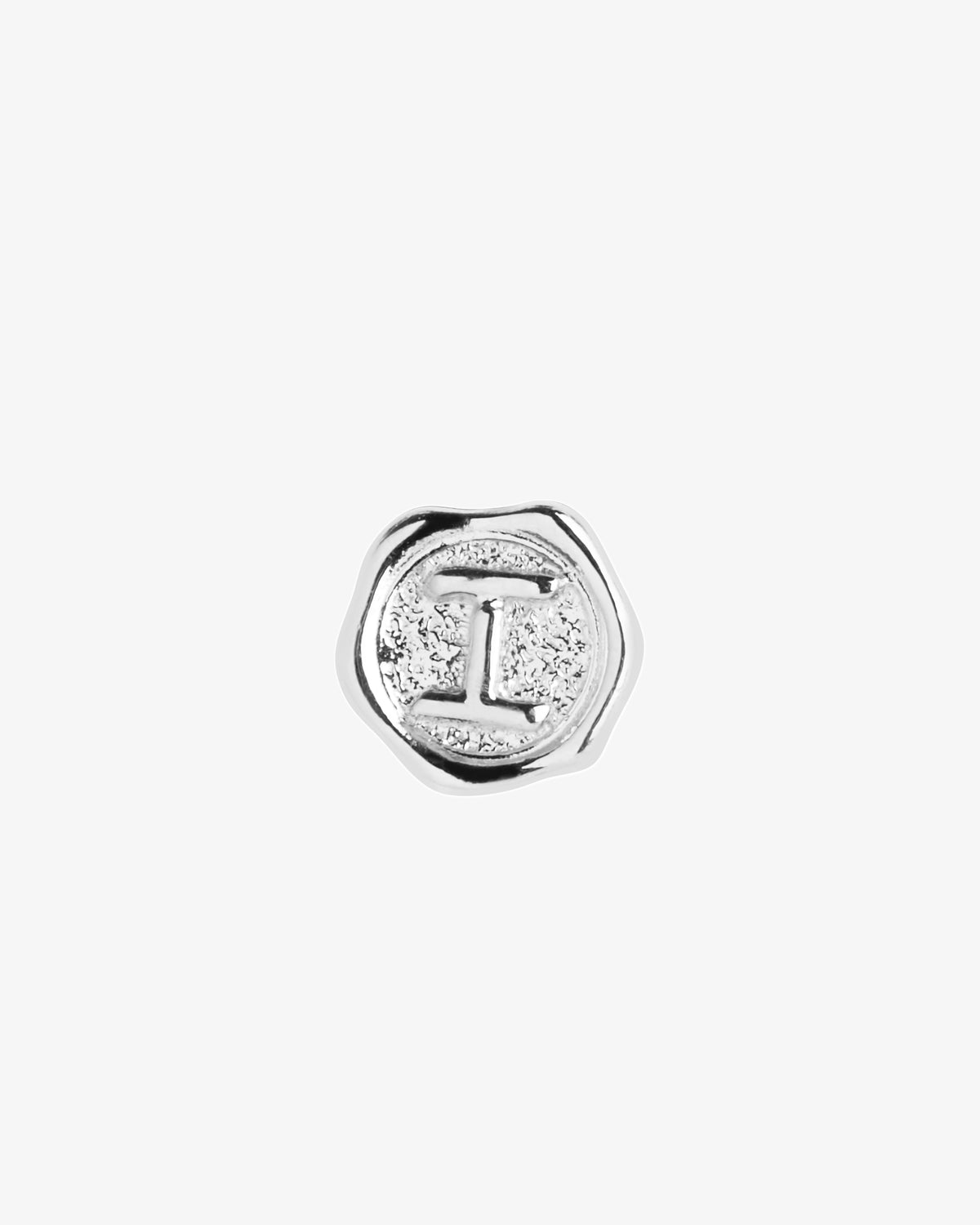 Maria Black Signet Coin Charm in 925 sterling silver, front view, view 18