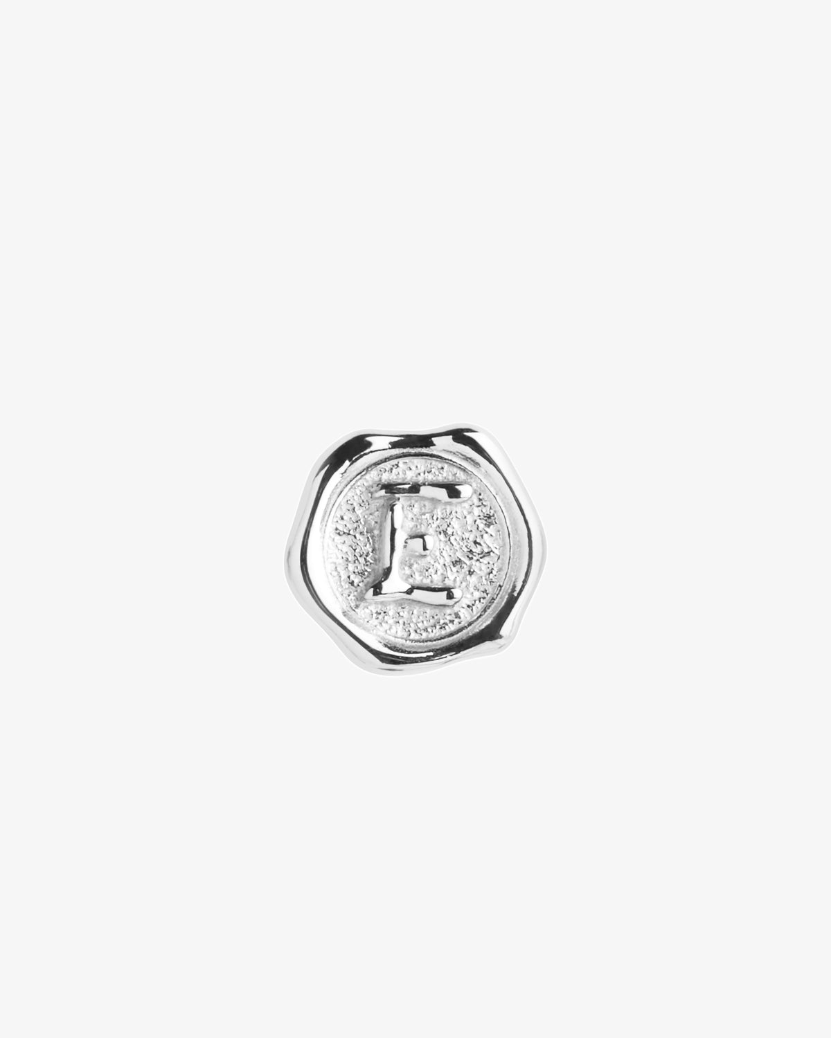 Maria Black Signet Coin Charm in 925 sterling silver, front view, view 22