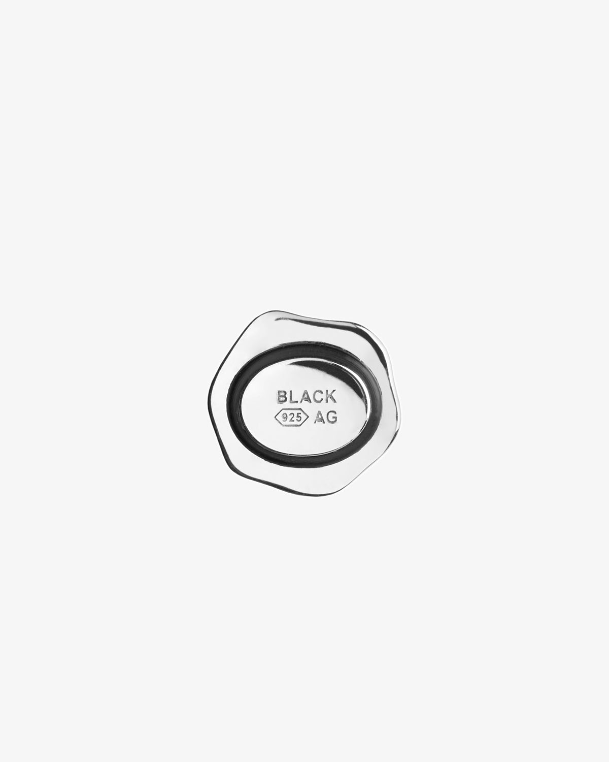 Maria Black Signet Coin Charm in 925 sterling silver, back view