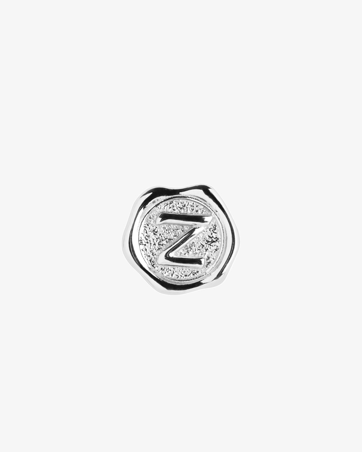 Maria Black Signet Coin Charm in 925 sterling silver, front view