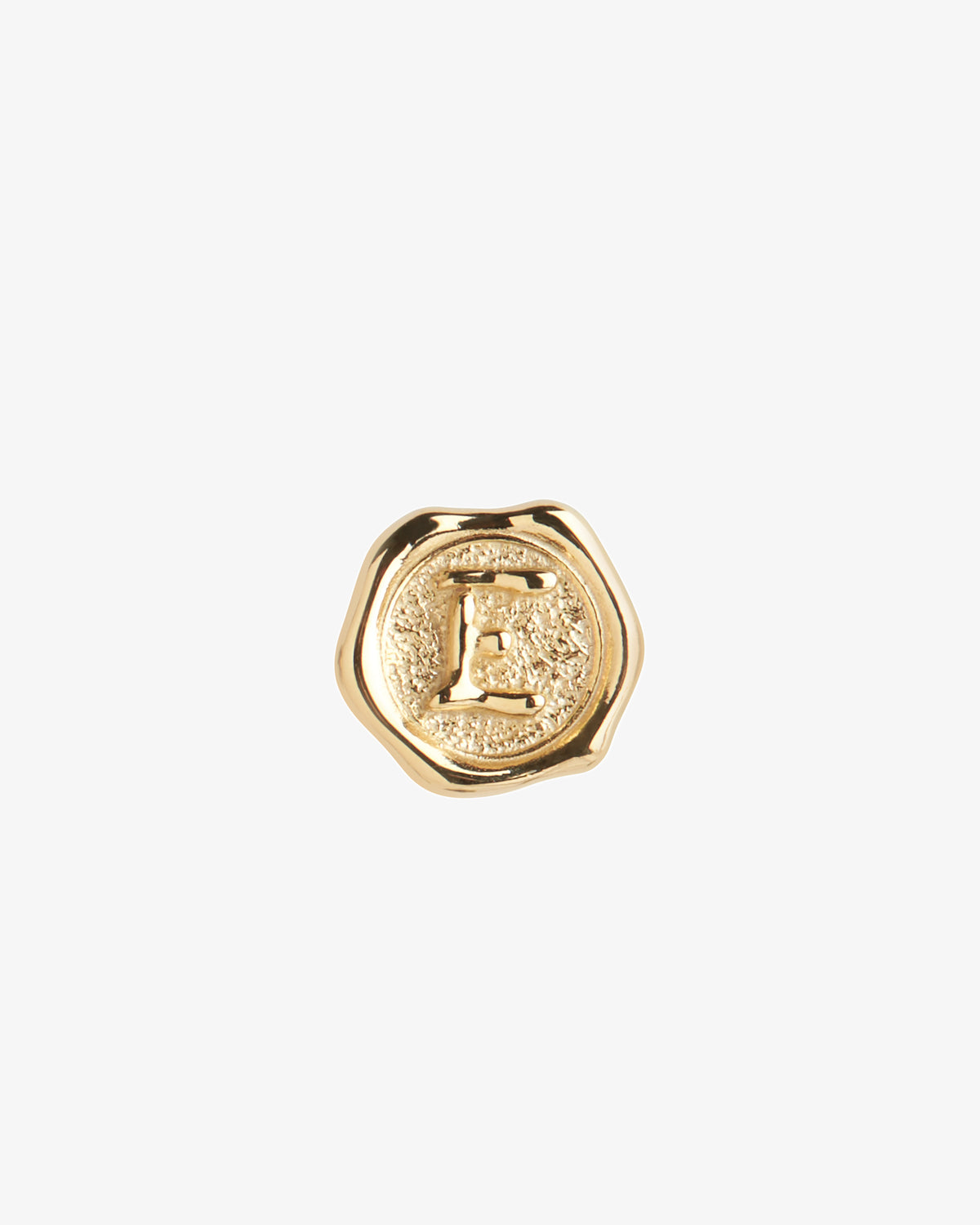 Maria Black Signet Coin Charm in gold-plated sterling silver, front view, view 22