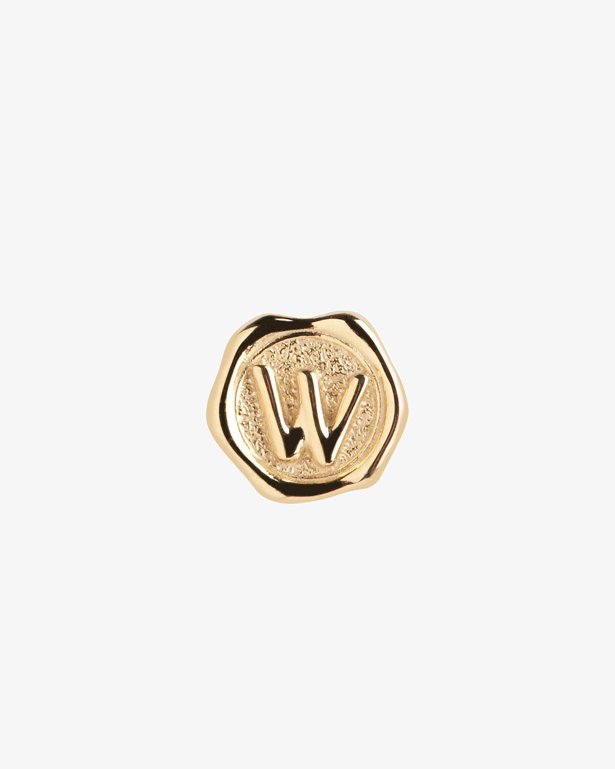 Maria Black Signet Coin Charm in gold-plated sterling silver, front view, view 4