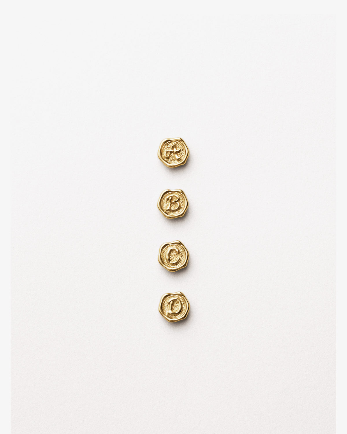 Maria Black Signet Coin Charm in gold-plated sterling silver, set view