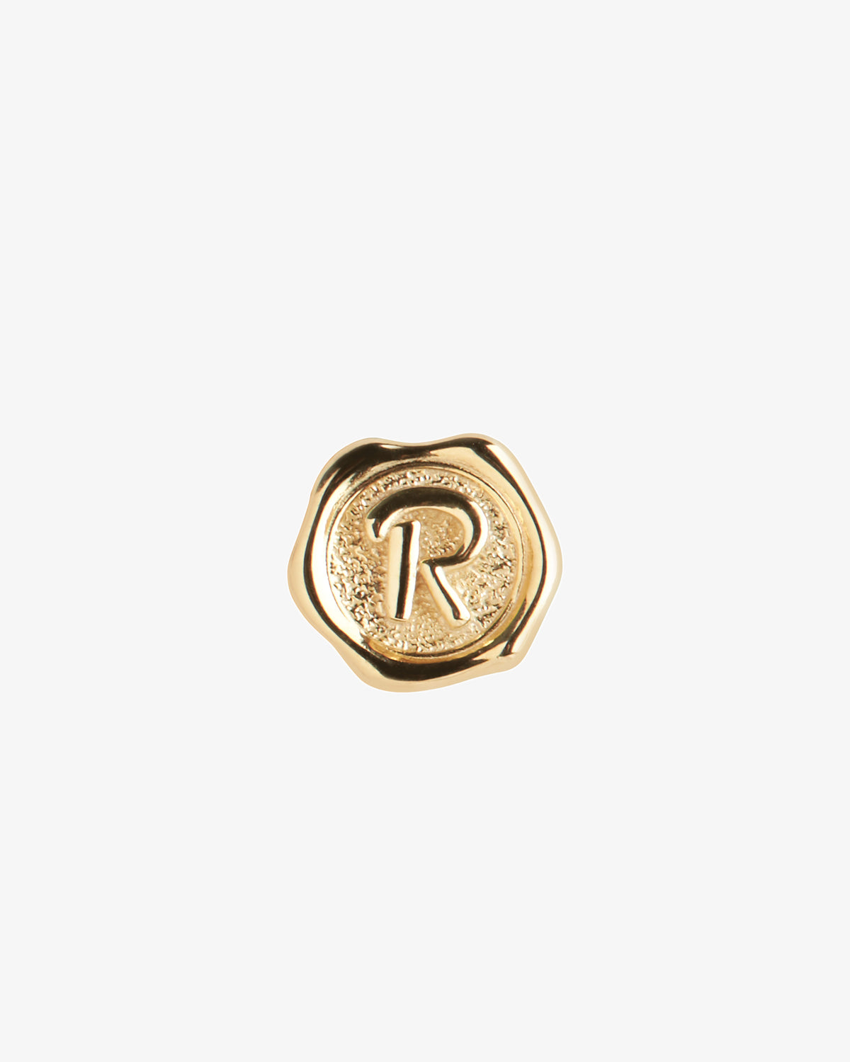 Maria Black Signet Coin Charm in gold-plated sterling silver, front view, view 9