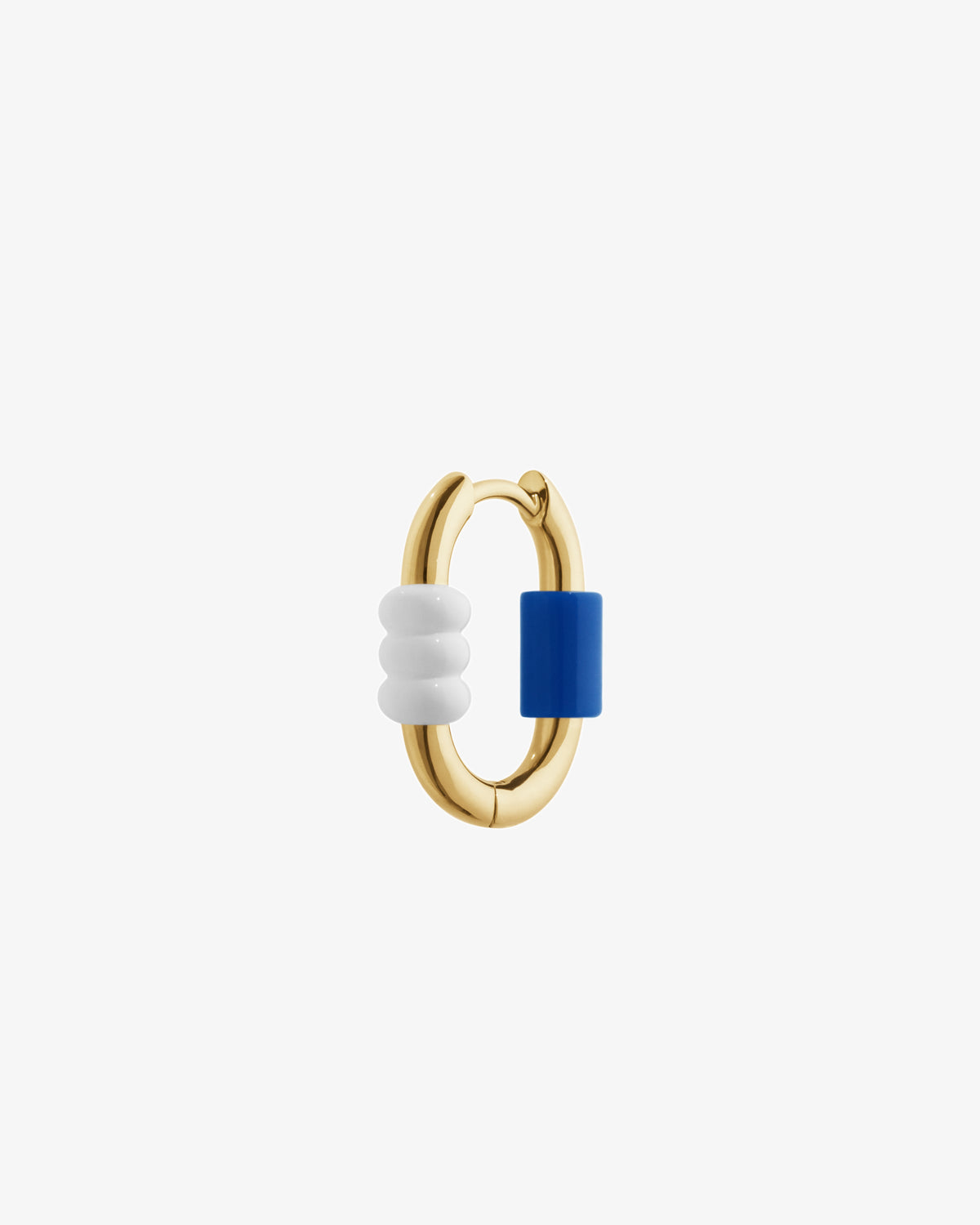 Maria Black Fine 14K Gold Vertigo 12 Blue and White Single Earring