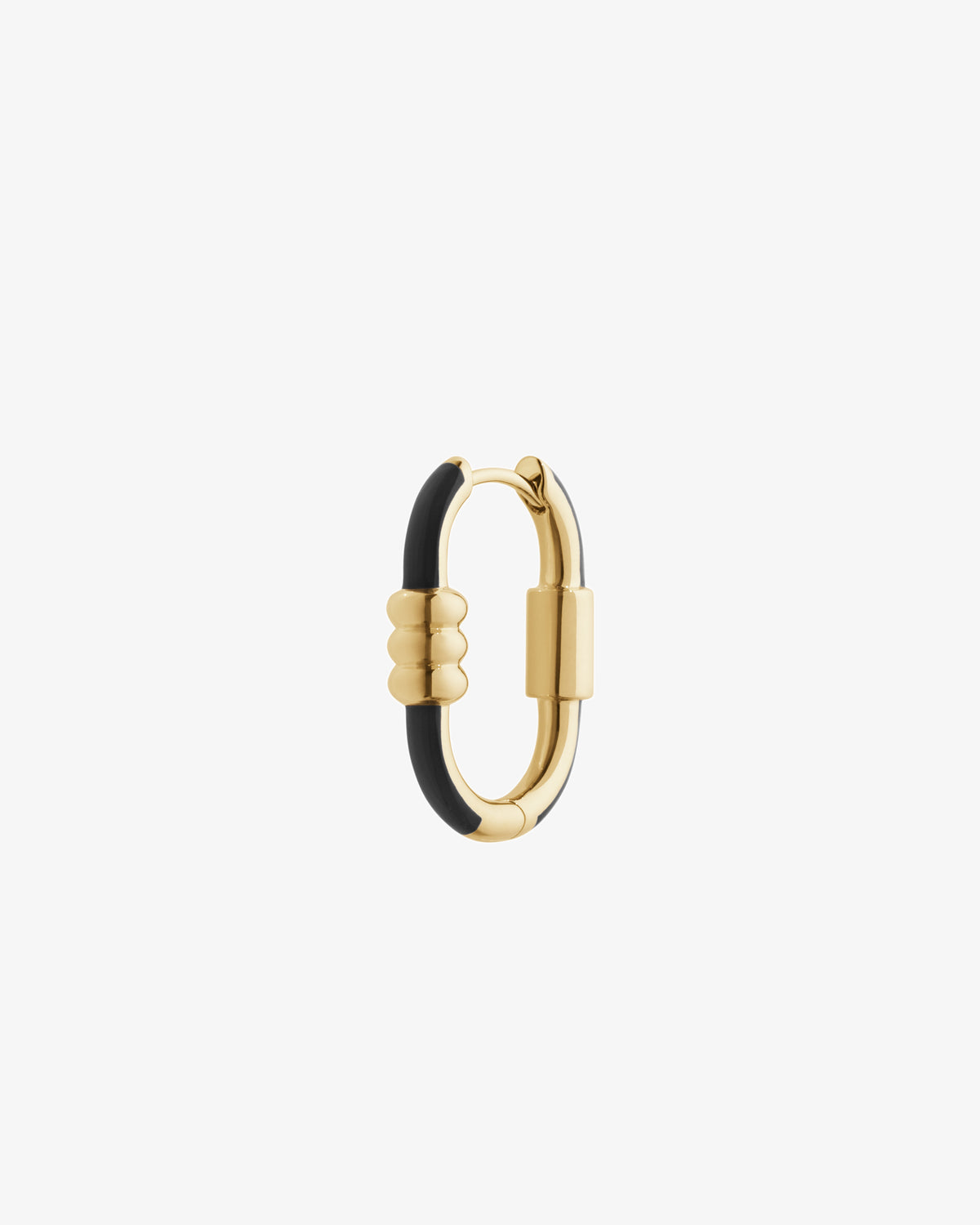 Maria Black Fine 14K Gold Vertigo 16 Black Single Earring