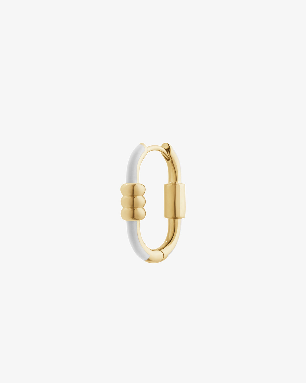 Maria Black Fine 14K Gold Vertigo 16 White Single Earring