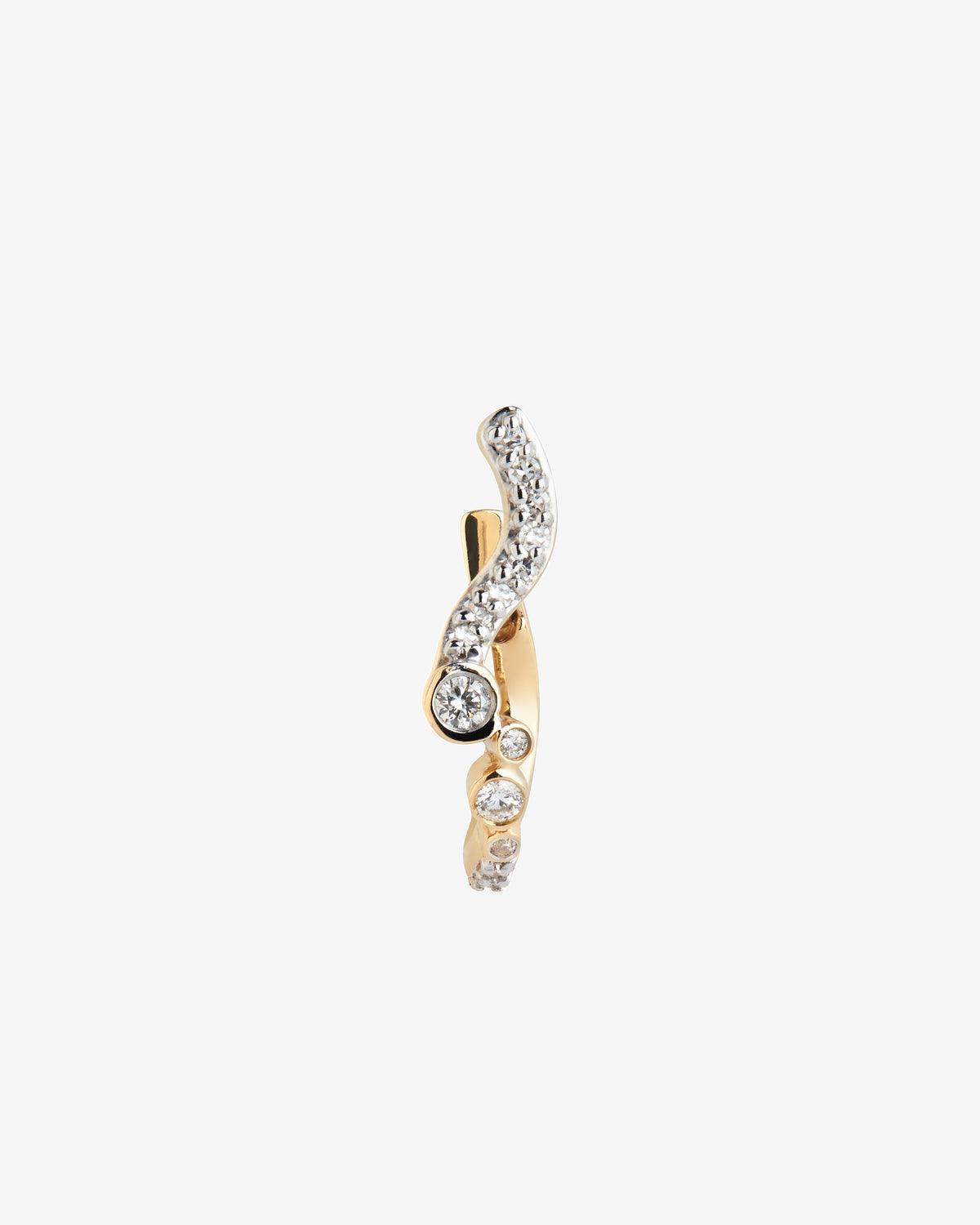Maria Black Fine 14K Gold Versailles Huggie Single Earring, side view, view 2