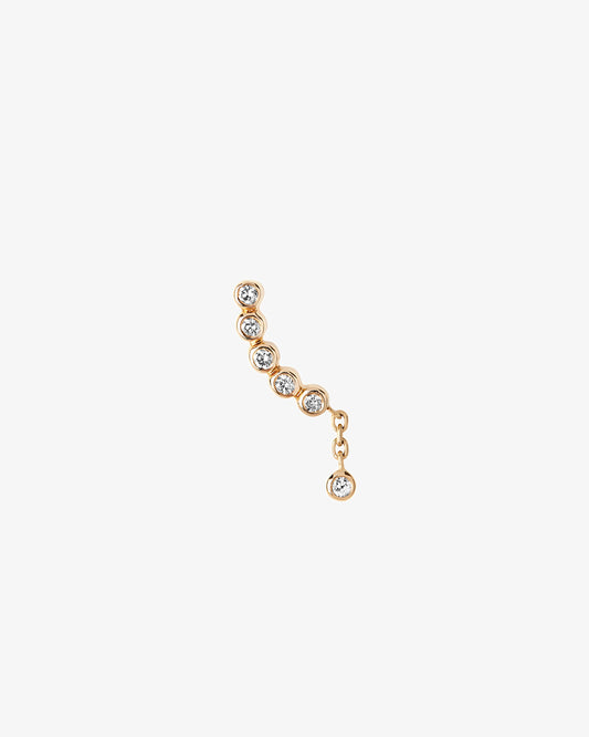 Maria Black Fine 14K Gold Lab Grown Diamond Quadron Stud Single Earring