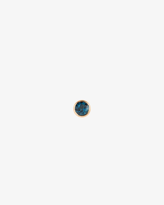 Maria Black Fine 14K Gold Blue Dot Mega Topaz Stud Single Earring