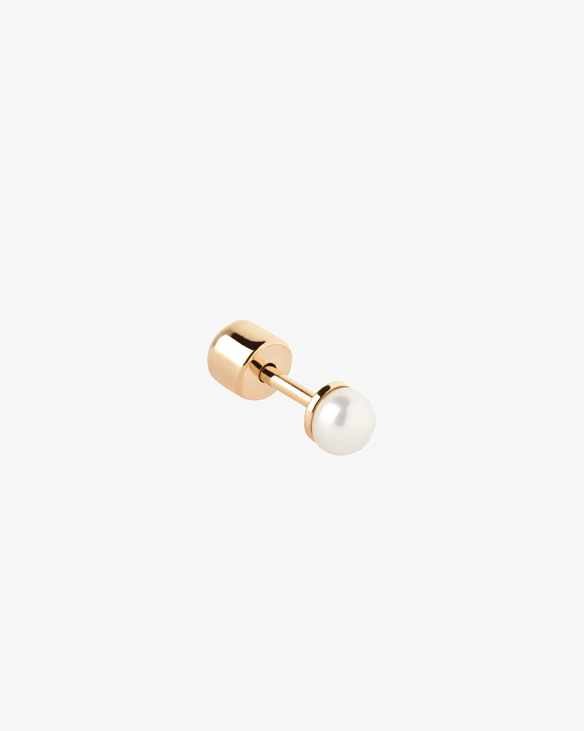 Maria Black Fine 14K Gold Gouette 35 Pearl Stud Single Earring, angled view