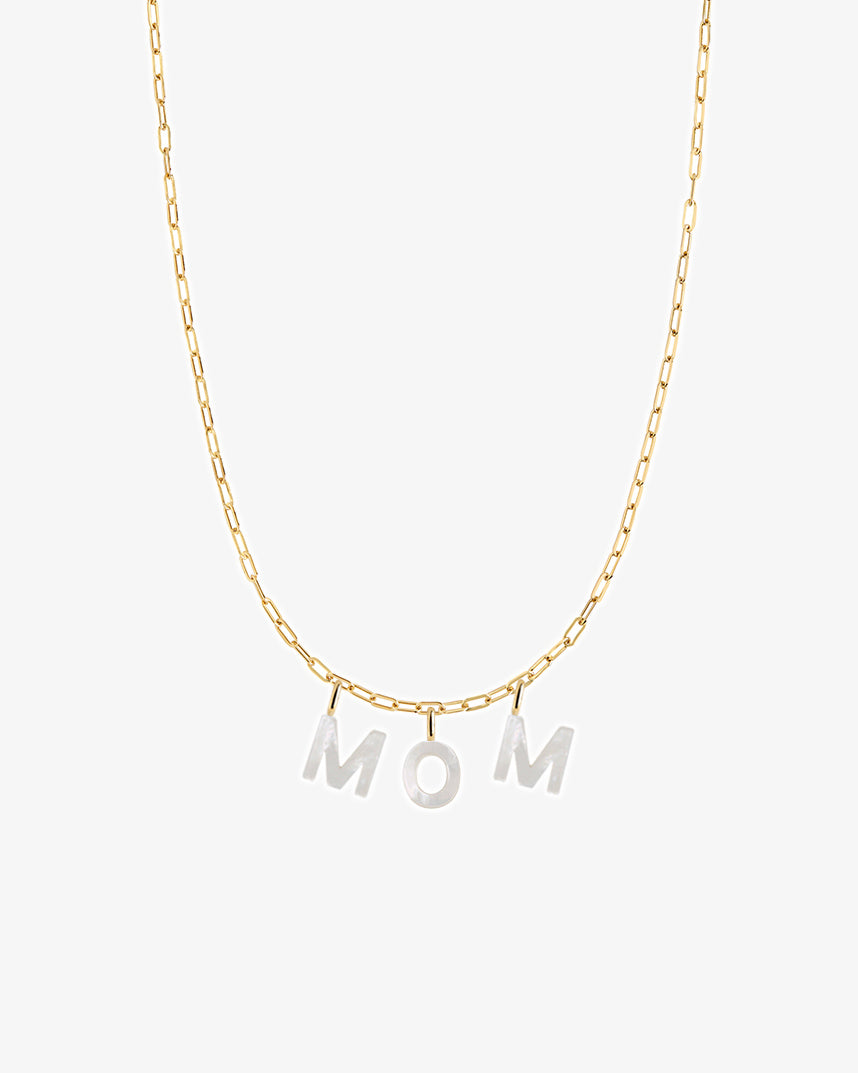Maria Black Mom Mother of Pearl Necklace in gold-plated sterling silver