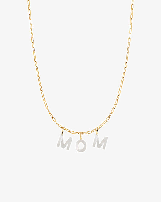 Maria Black Mom Mother of Pearl Necklace in gold-plated sterling silver