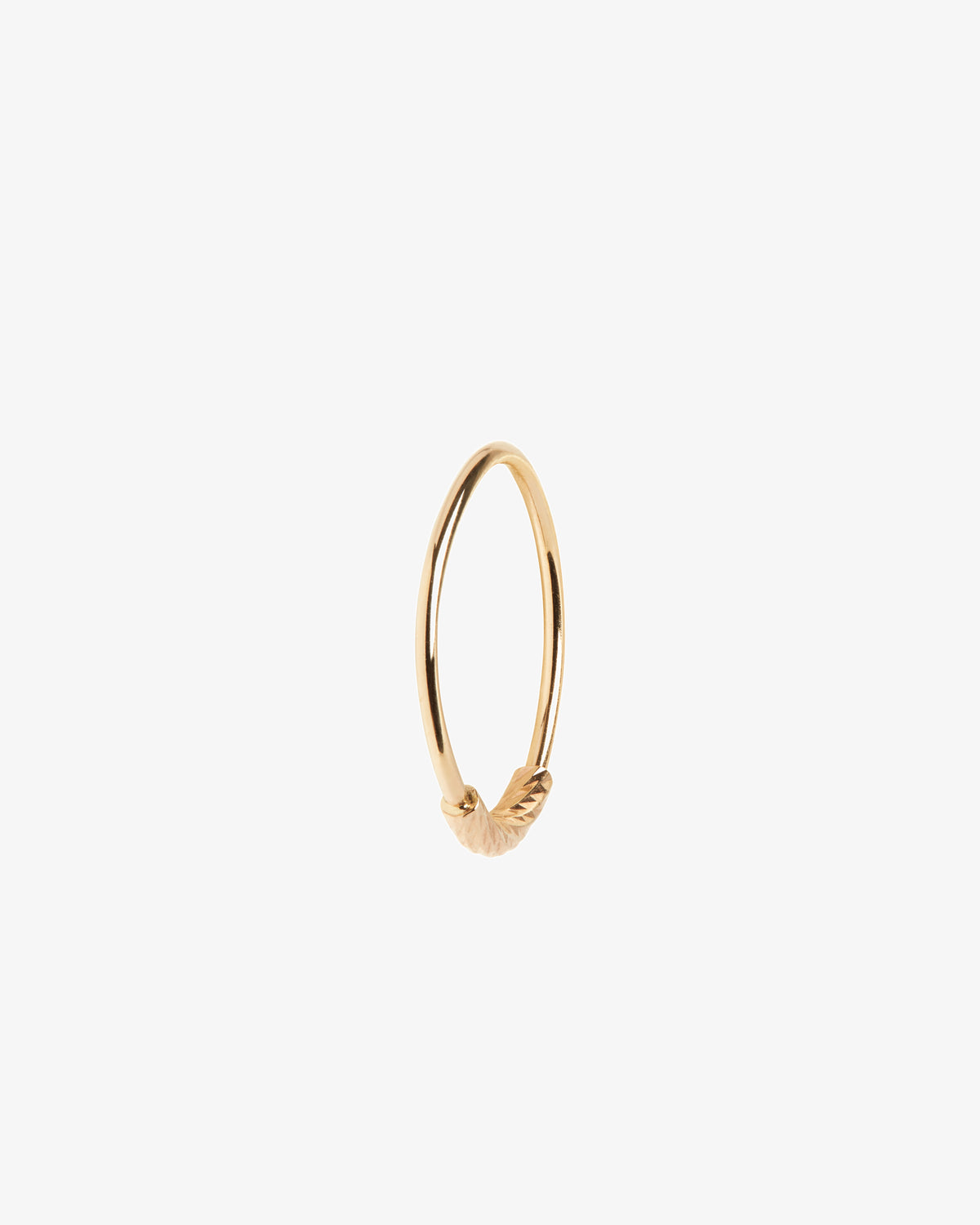 Maria Black Fine 14K Gold Nancy Hoop 12 Single Earring, side view