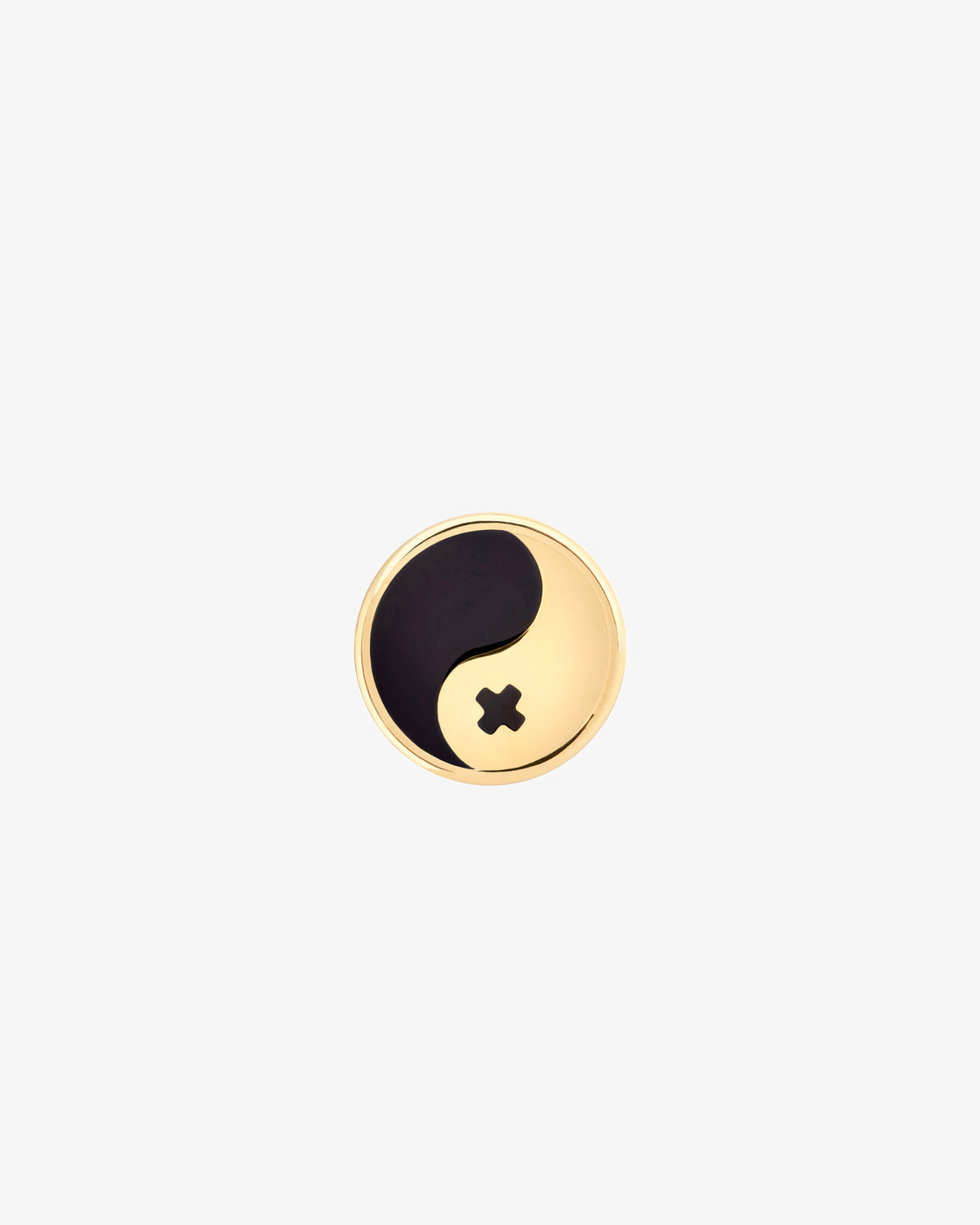 Maria Black Retox Coin Black Charm in gold-plated sterling silver