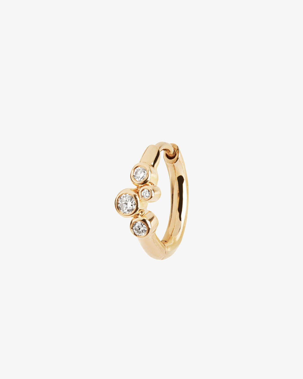 Maria Black Fine 14K Gold Elena Lab Grown Diamond Huggie 8 Single Earring for the right ear