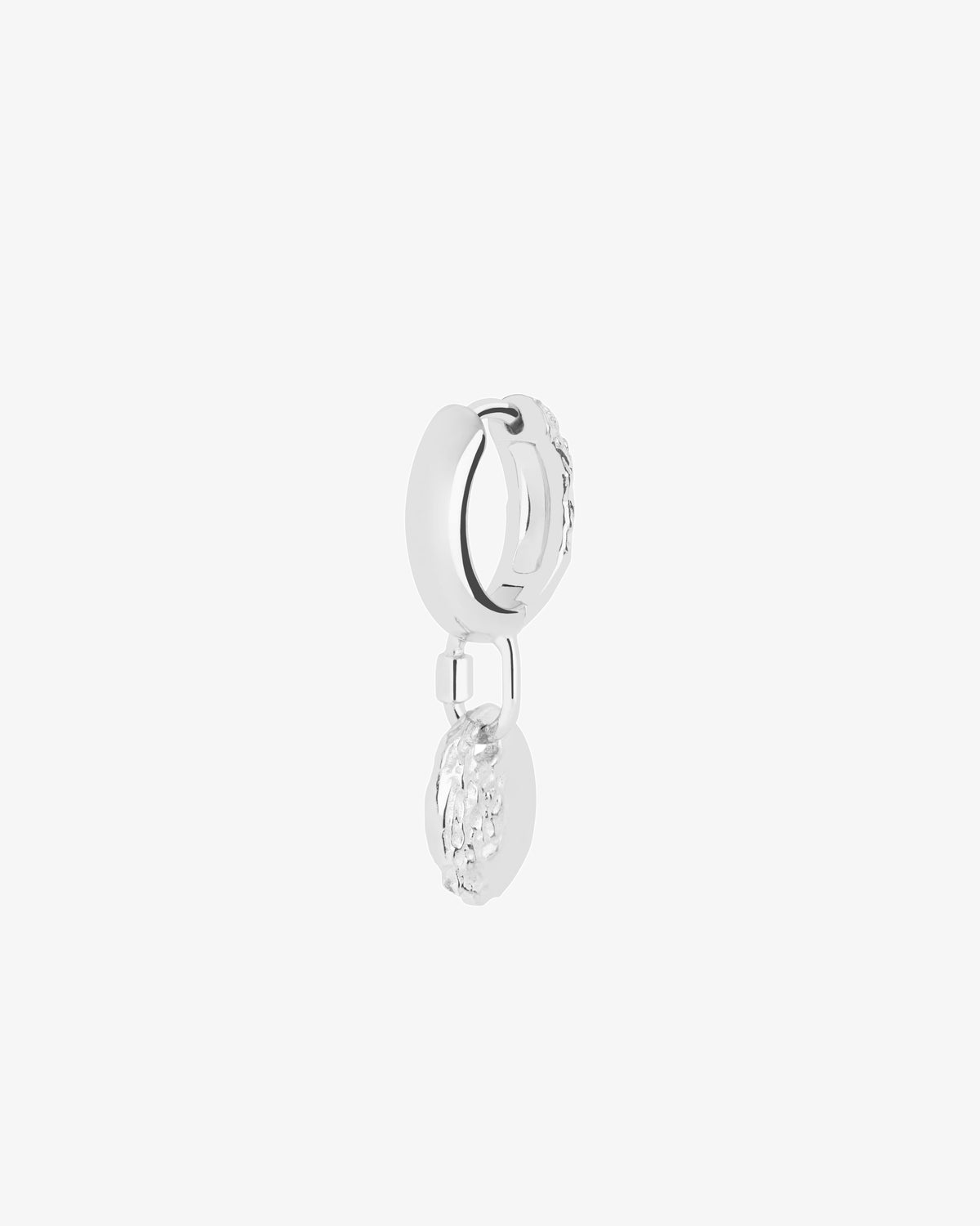 Maria Black Avani 9 Huggie Single Earring in 925 sterling silver, side view