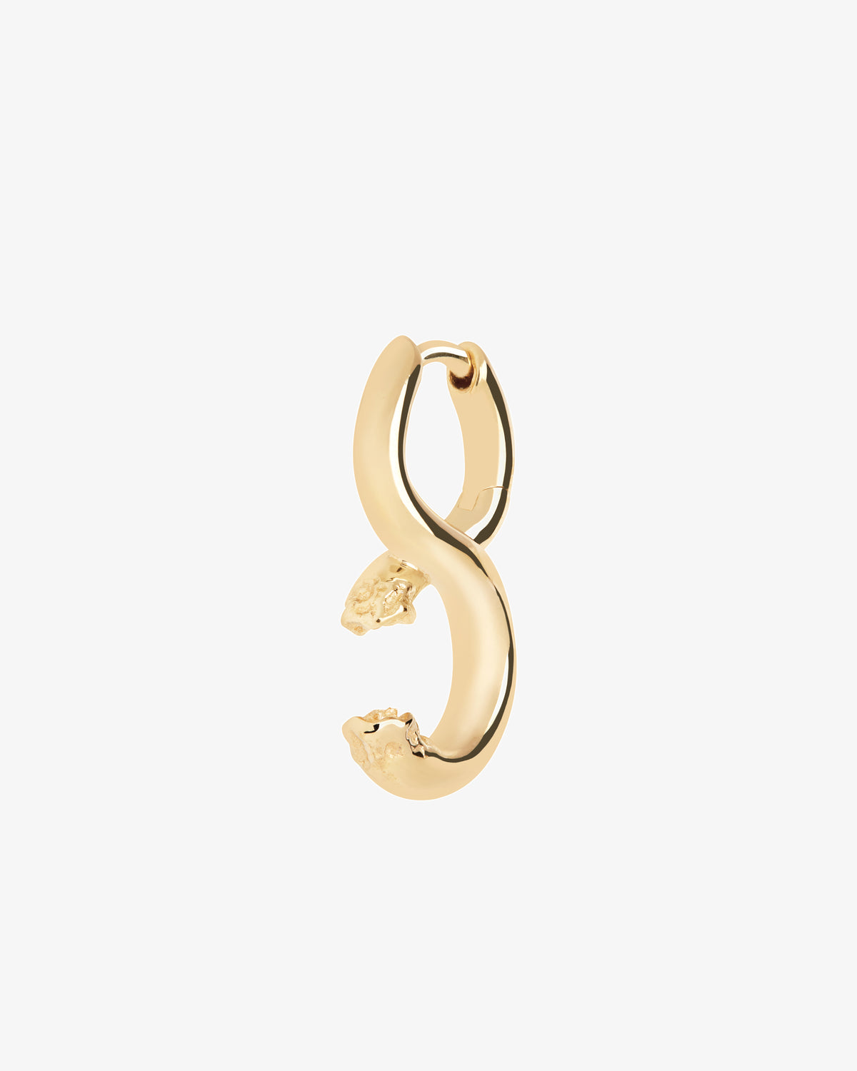 Maria Black Tula Single Earring in gold-plated sterling silver, side view