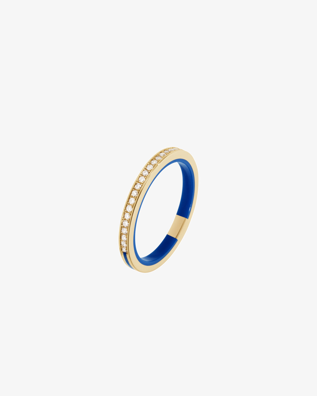 Maria Black Fine 14K Gold Casablanca Lab Grown Diamond Ring Blue