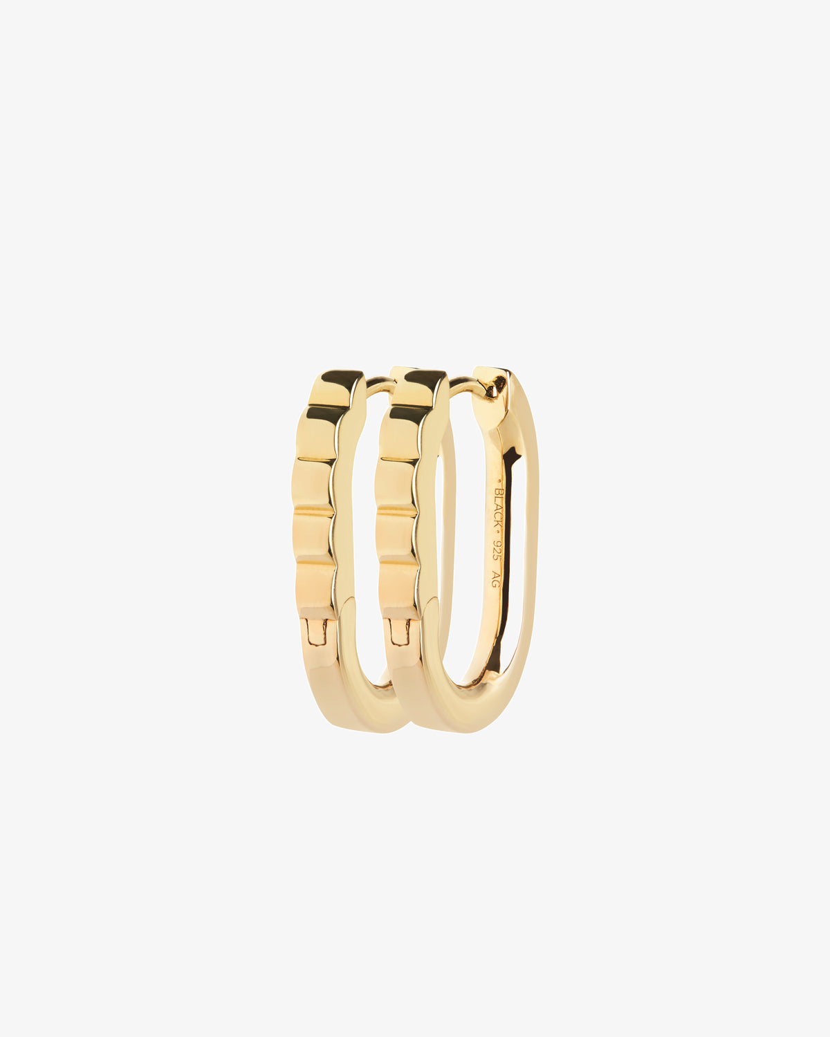 Maria Black Woods Huggie Single Earring in gold-plated sterling silver, pair view
