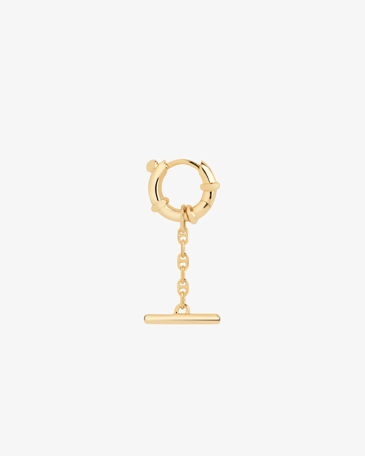 Maria Black Spring Bar Huggie Single Earring in gold-plated sterling silver
