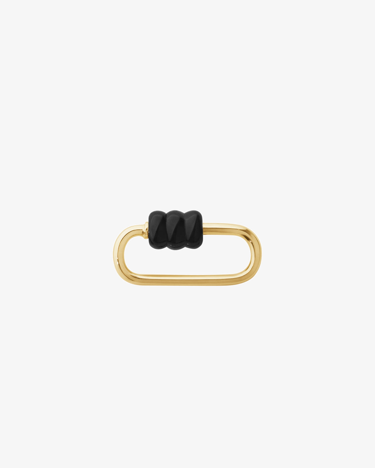 Maria Black Fine 14K Gold Vertigo Lock Black Bracelet