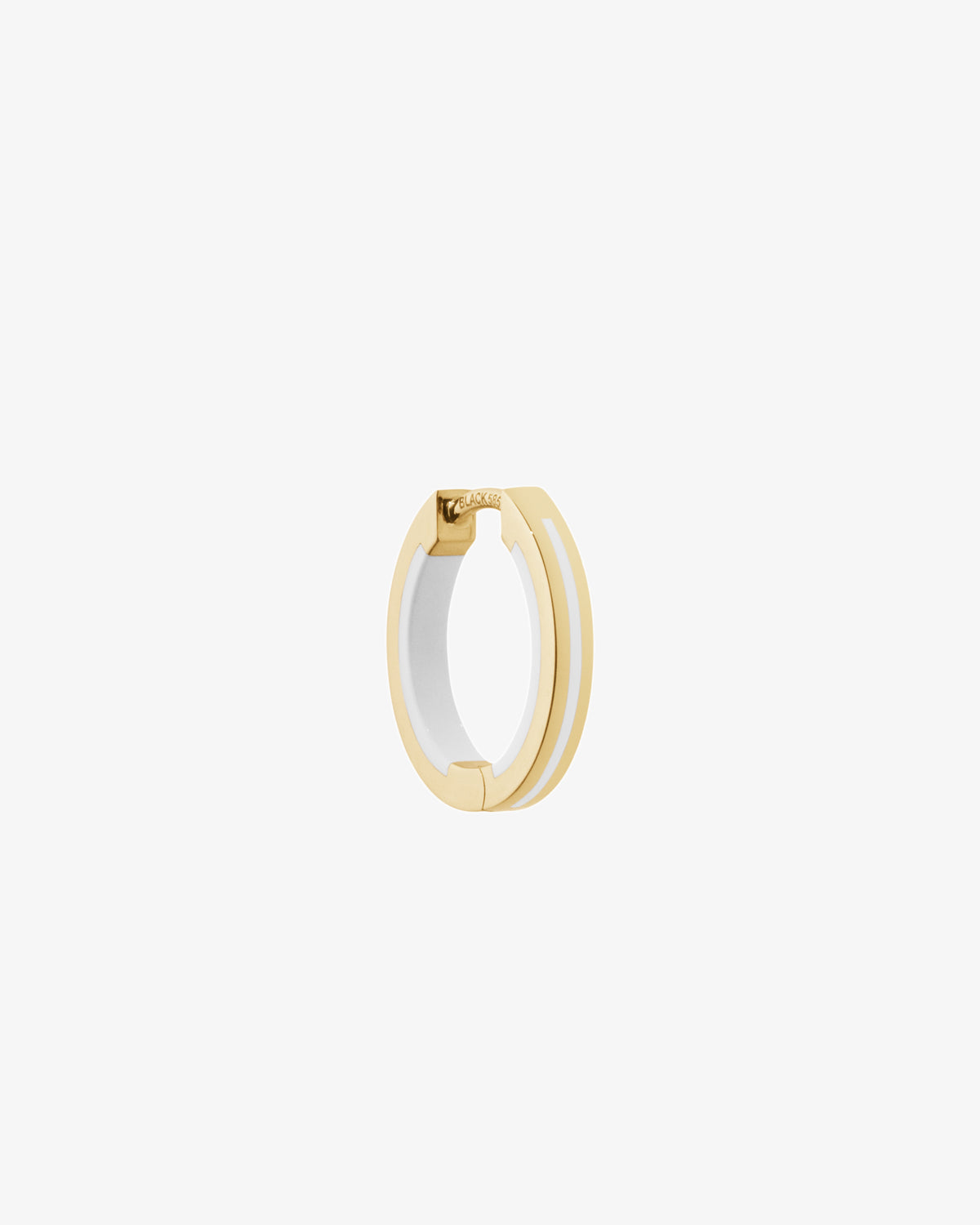 Maria Black Fine 14K Gold Casablanca 10 White Lab Grown Diamond Huggie Single Earring, side view
