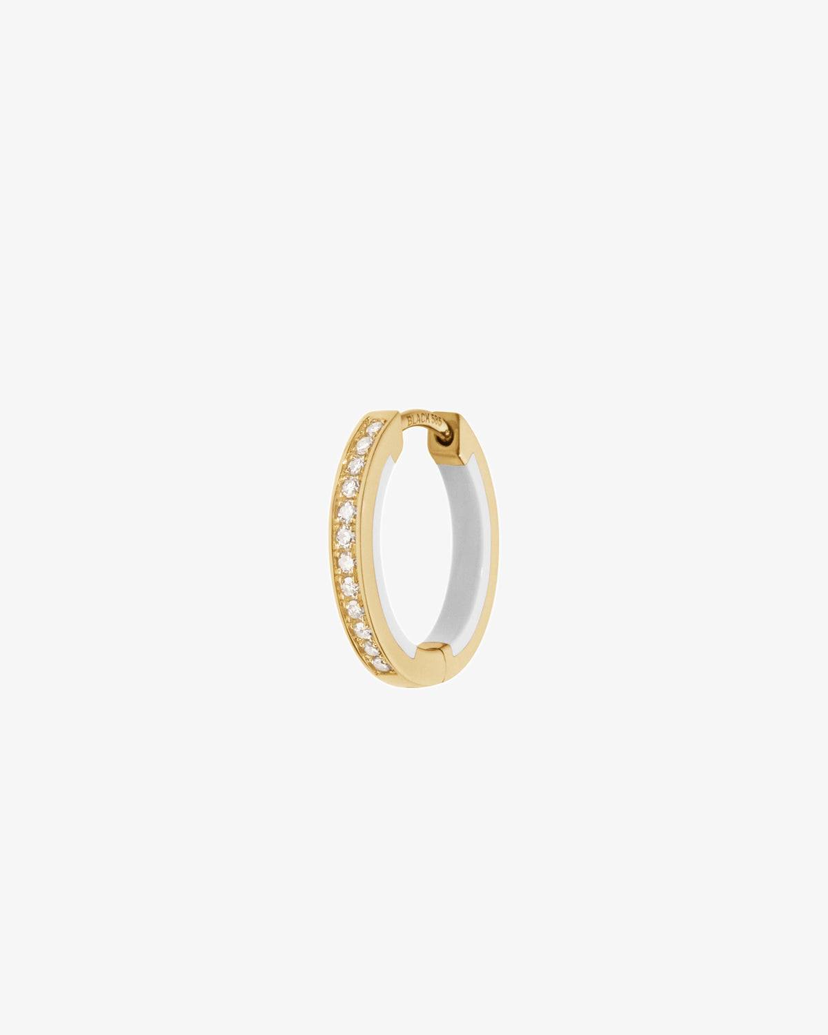 Maria Black Fine 14K Gold Casablanca 10 White Lab Grown Diamond Huggie Single Earring