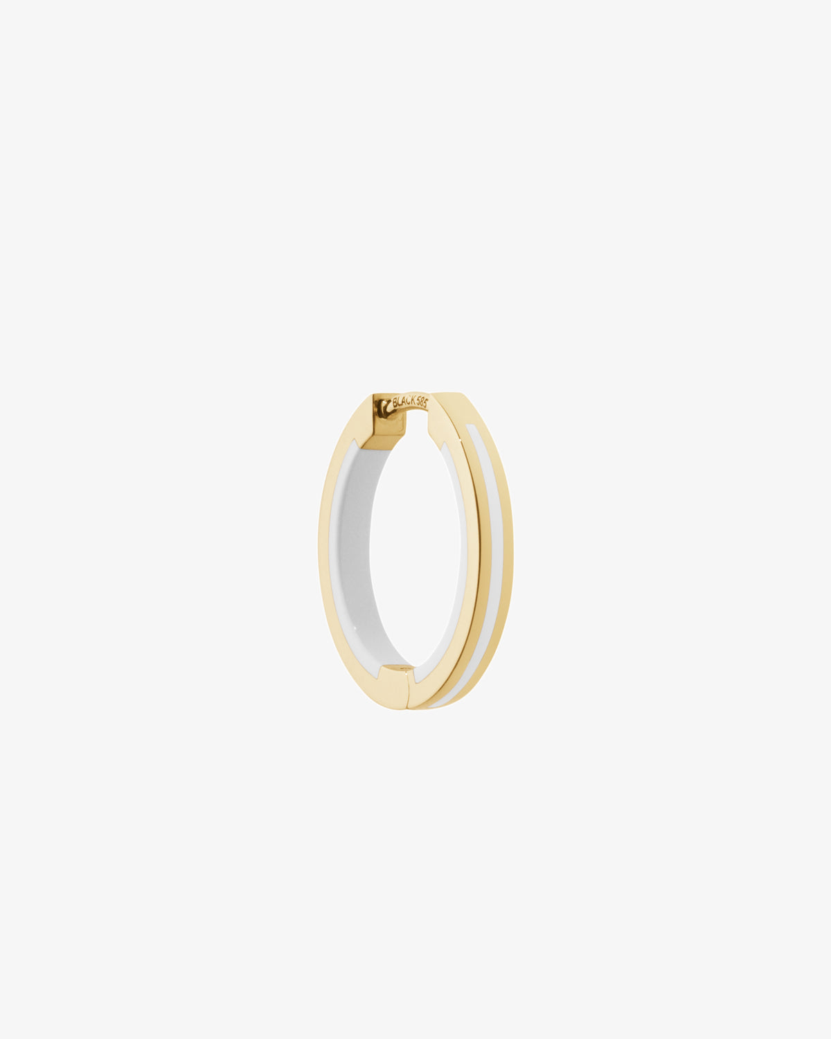Maria Black Fine 14K Gold Casablanca 12 White Lab Grown Diamond Huggie Single Earring, side view