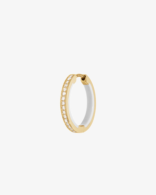 Maria Black Fine 14K Gold Casablanca 12 White Lab Grown Diamond Huggie Single Earring