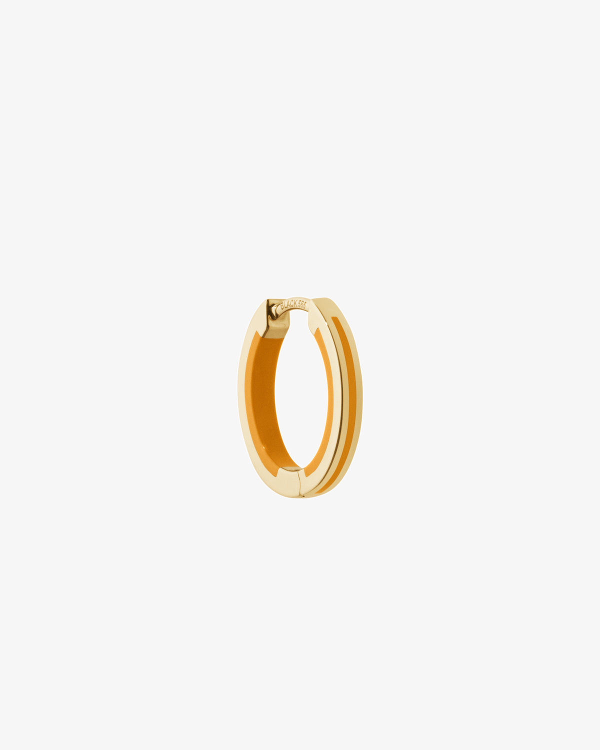Maria Black Fine 14K Gold Casablanca 10 Orange Lab Grown Diamond Huggie Single Earring, side view