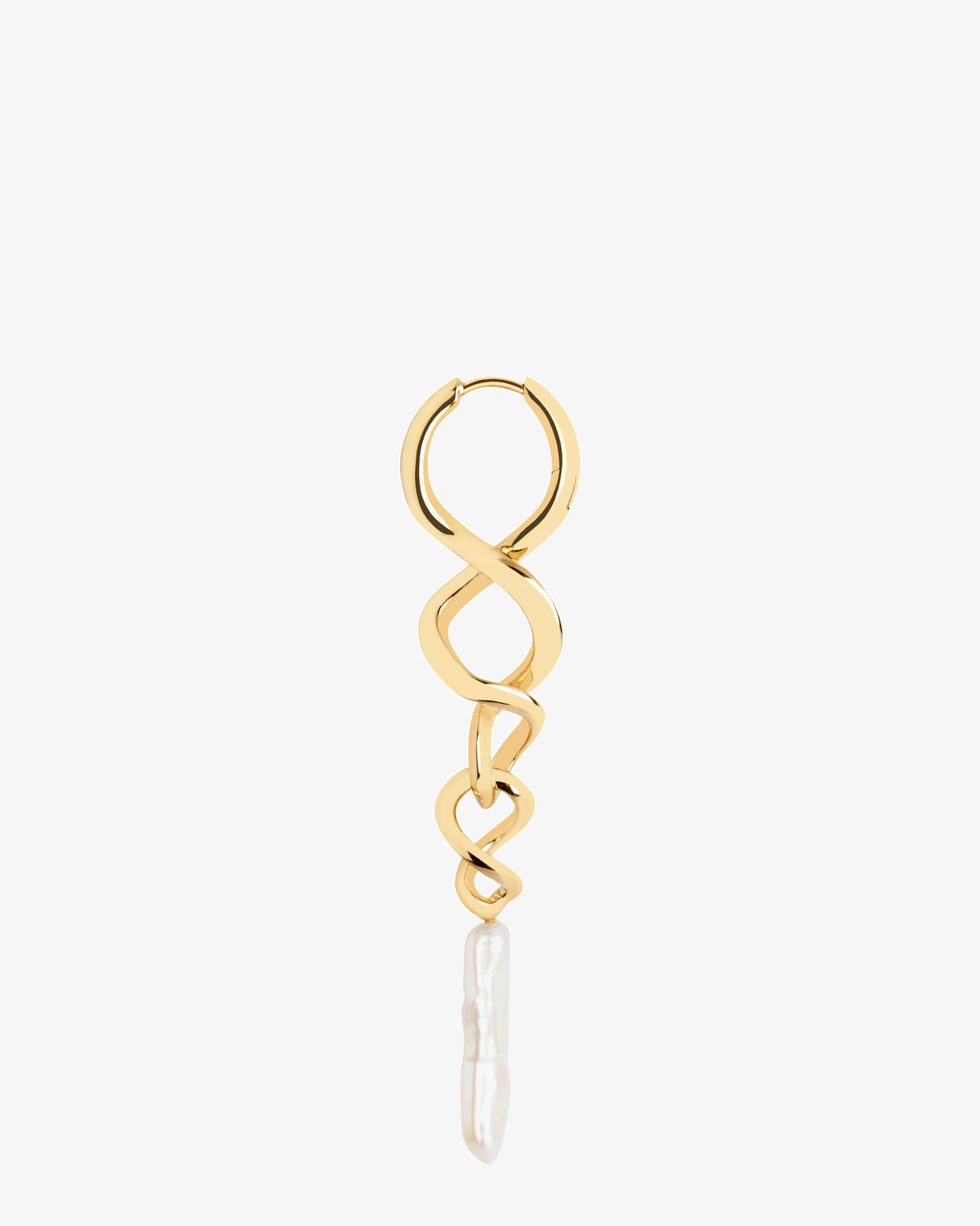 Maria Black Tornado Pearl Single Earring in gold-plated sterling silver