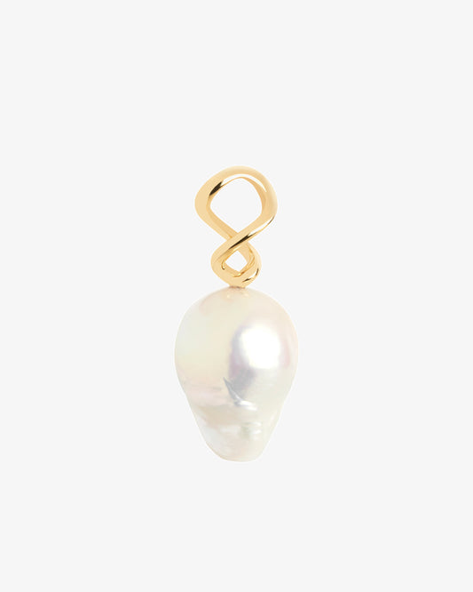 Maria Black Twister Pearl Charm in gold-plated sterling silver