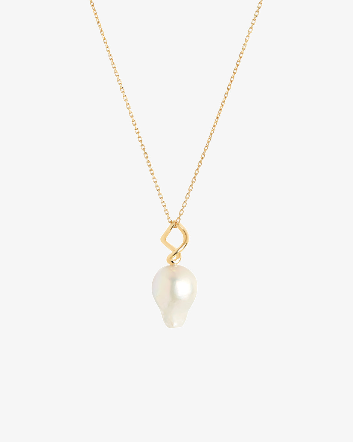Maria Black Twister Pearl Necklace in gold-plated sterling silver