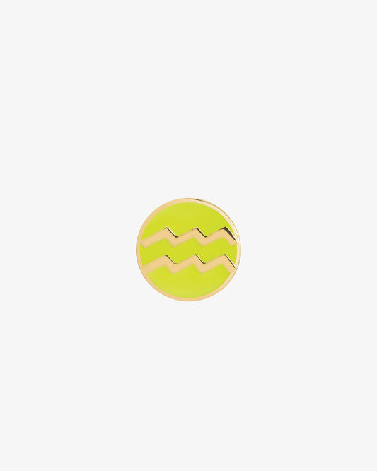 Maria Black Aquarius Coin Neon Charm in gold-plated sterling silver