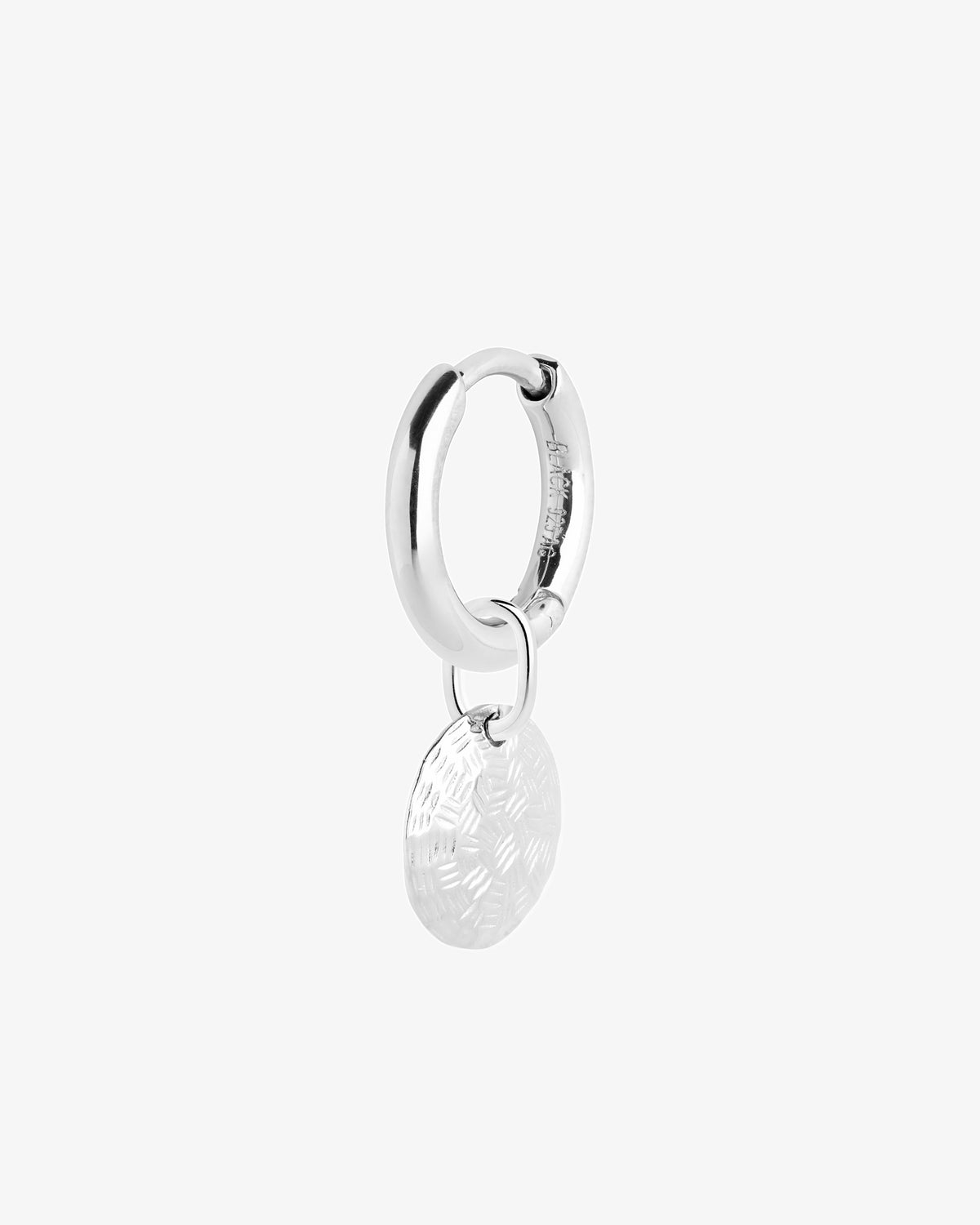 Maria Black Tan Huggie Single Earring in 925 sterling silver
